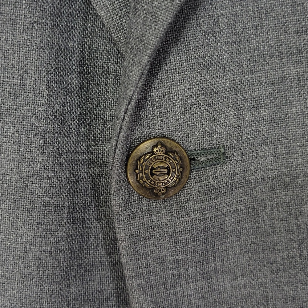 Statements Men's Sport‎ Coat Blazer Two Button Gray Poly Wool Blend Size 48R - Picture 8 of 13
